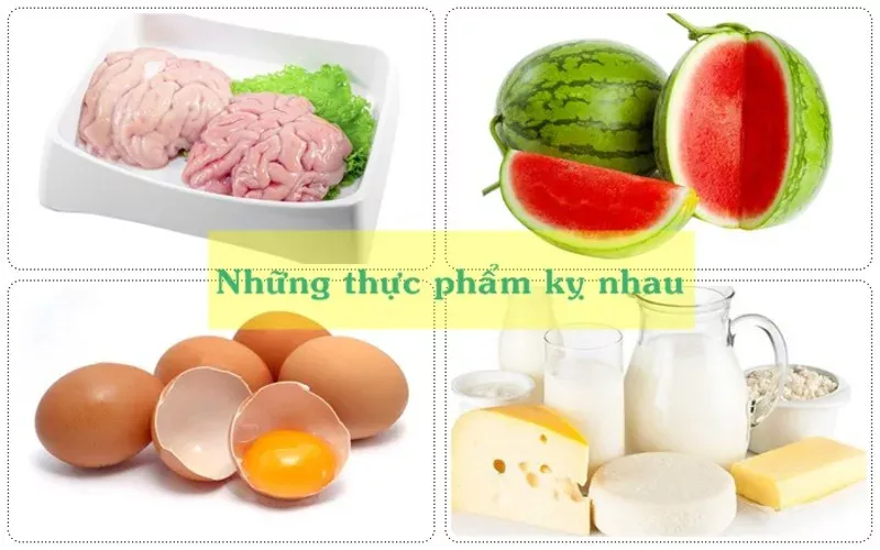 giai dap do an ky nhau va nhung ket hop thuc pham can tranh